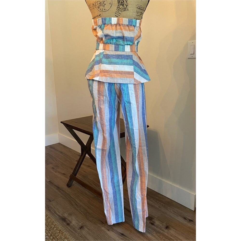 NY & Co Two Piece striped Tube Top and Pants Outfit Size Small / Small Tall NWT - Picture 2 of 4